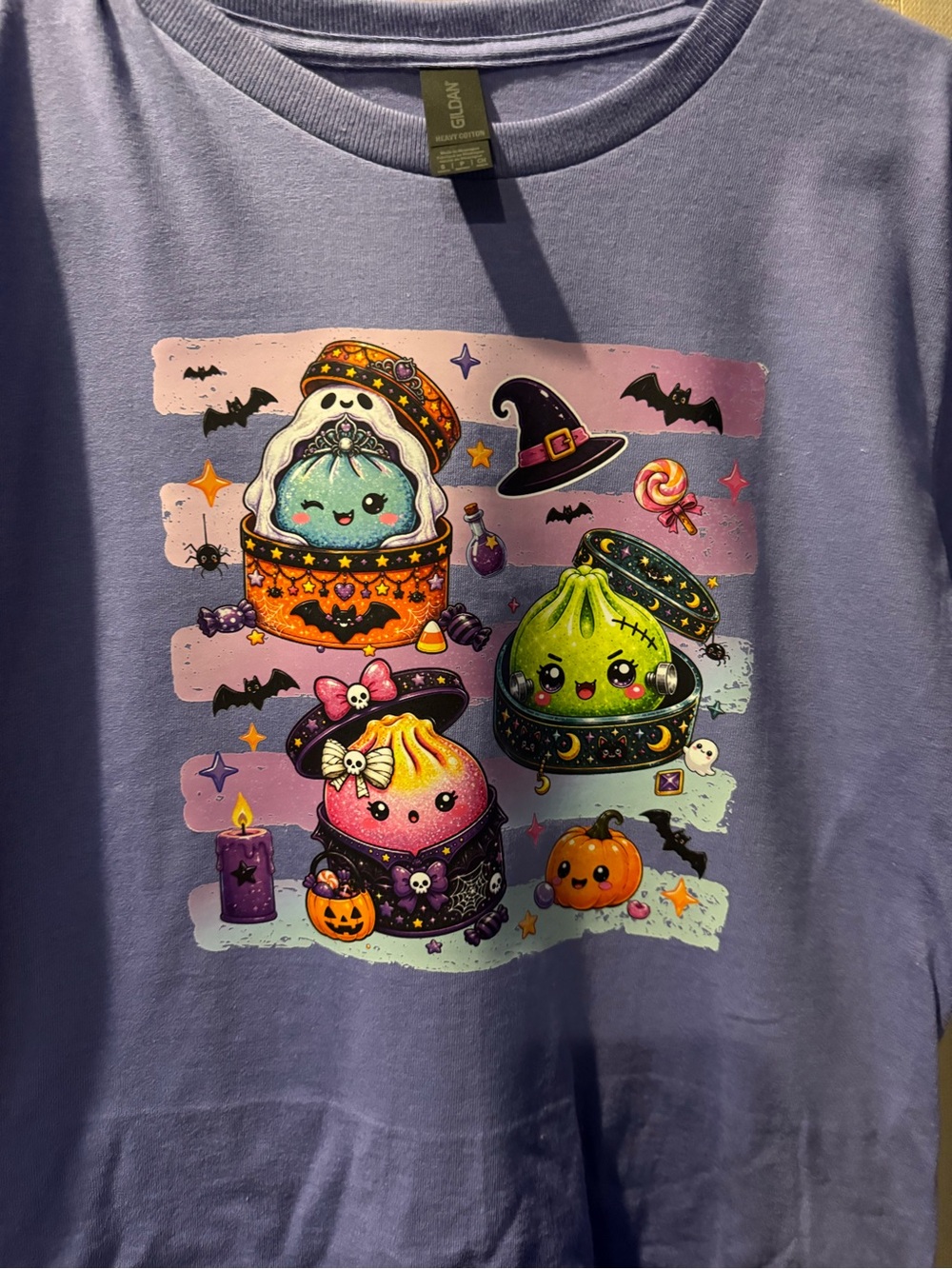 Gildan Purple Kids' Halloween Kawaii Dumpling Tee